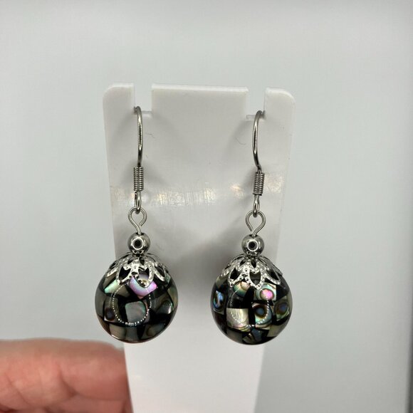 Gorgeous 16mm Mother of Pearl Earrings made with 316 Stainless Steel Hypo Hooks - Picture 14 of 15